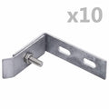 VidaXL Wand-Eckverbinder, 10er-Set, silberfarben