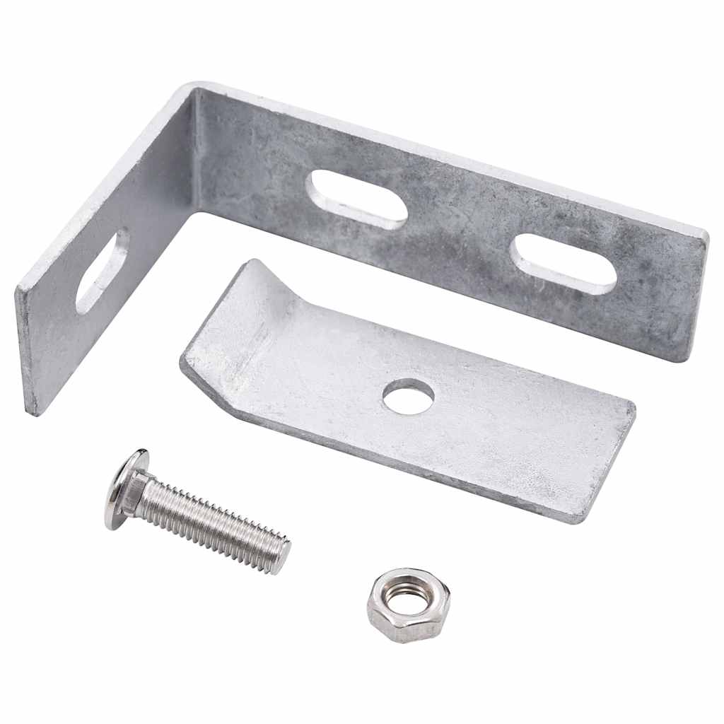 VidaXL Wand-Eckverbinder, 10er-Set, silberfarben