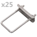 VidaXL U-Verbindung für Zaunpfosten, 25 Sets, 60 x 40 mm
