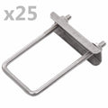VidaXL U-Verbindung für Zaunpfosten, 25 Sets, 60 x 40 mm