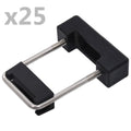 VidaXL U-Gelenk mit Kunststoff für Zaunpfosten, 25 Stück, 60 x 40 mm