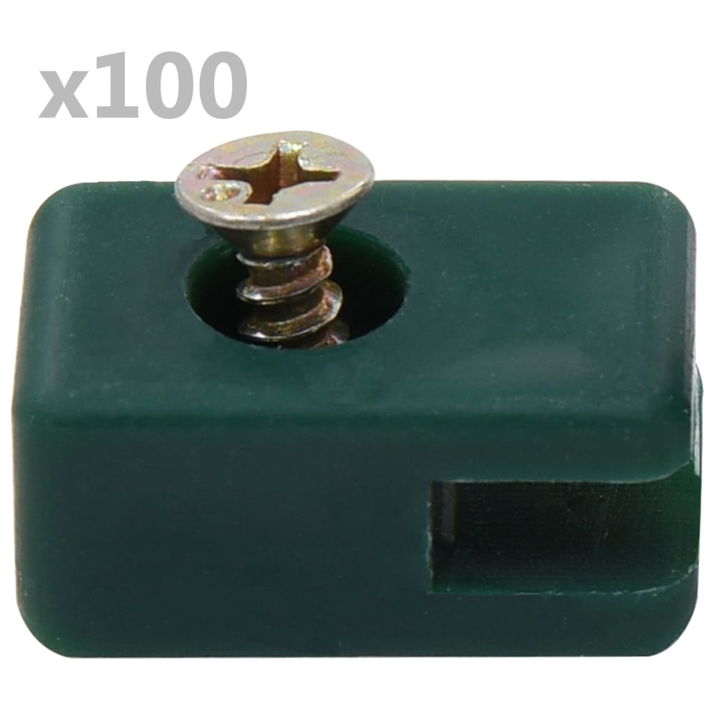 VidaXL Spanndrahthalter mit Schraube, 100er-Set, Grün