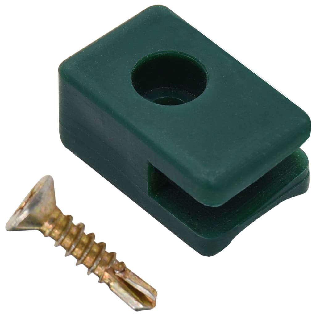 VidaXL Spanndrahthalter mit Schraube, 100er-Set, Grün