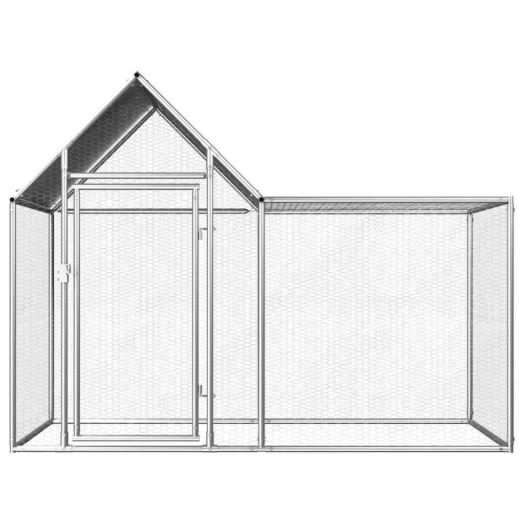 Vidaxx Hühnerauslauf 2x1x1,5 m verzinkter Stahl