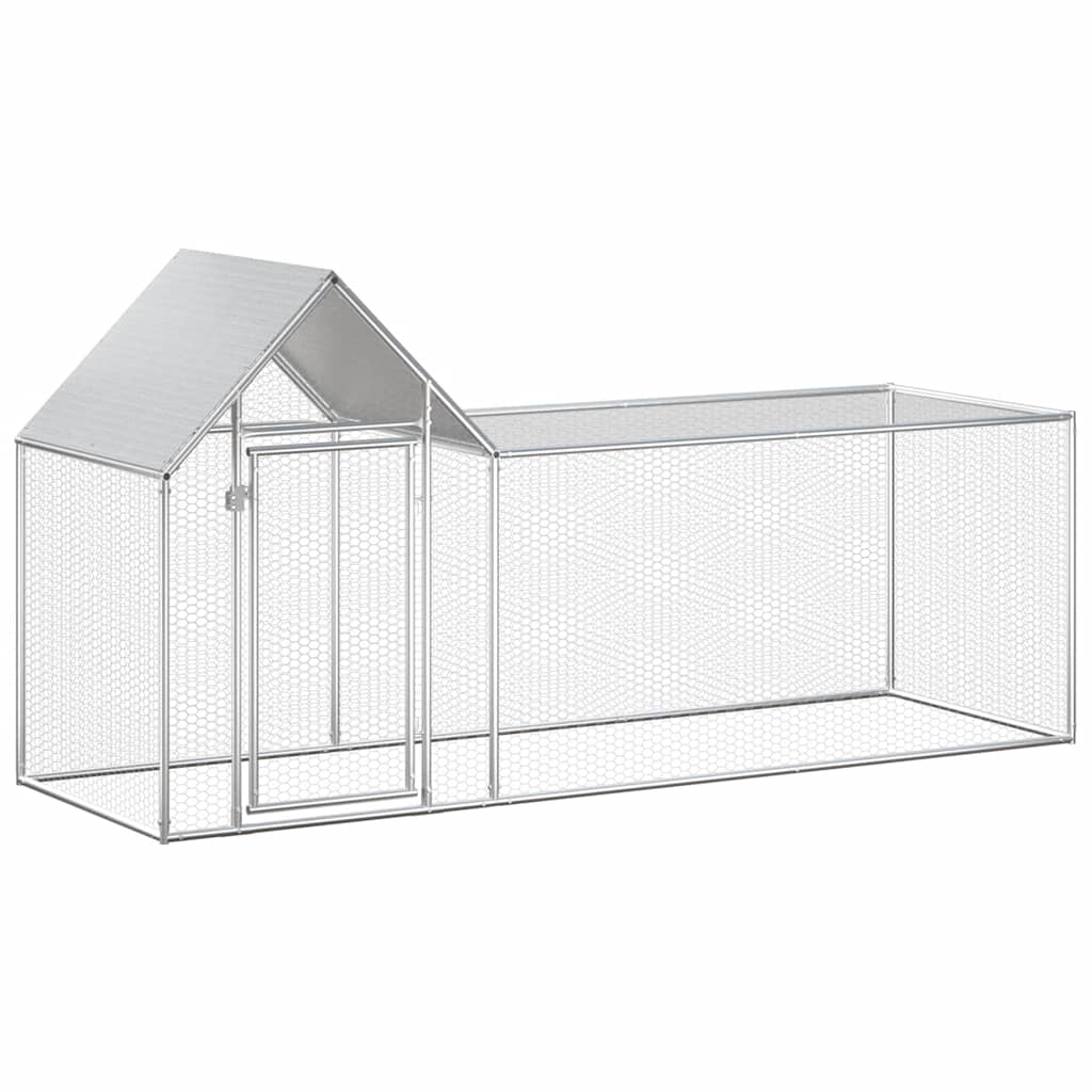Vidaxl kippenren 3x1x1,5 m gegalvaniseerd staal