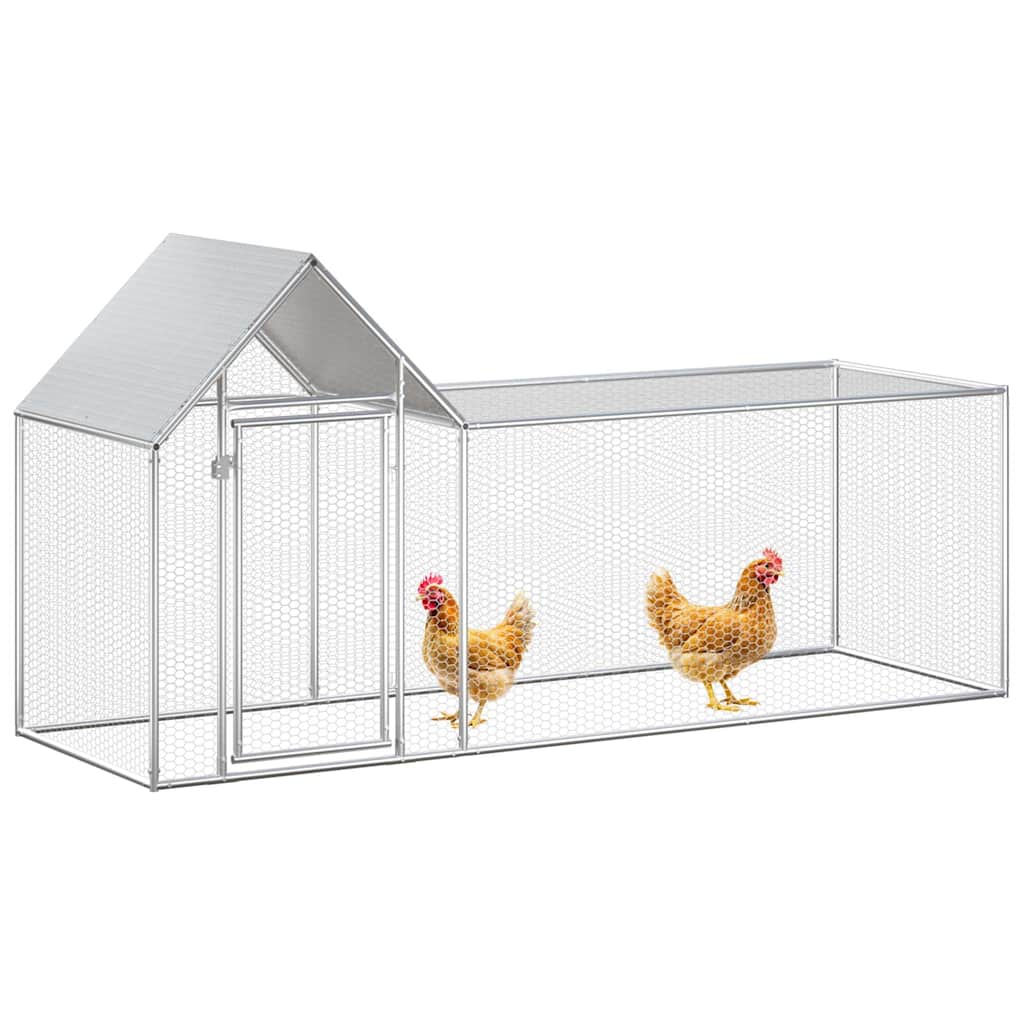 VidaXL Hühnerauslauf 3x1x1,5 m verzinkter Stahl