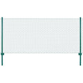 Vidaxl draadgaashek met palen 25x1 m staal groen