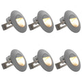 Vidaxl led-buitenwandlampen 6 st 2 w rond zilverkleurig