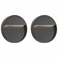 Vidaxl led-buitenwandlampen 2 st 3 w rond zwart