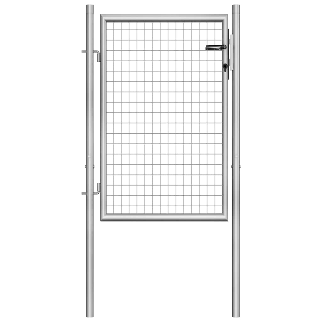 VidaXL Port 105x150 cm verzinkter Stahl silberfarben