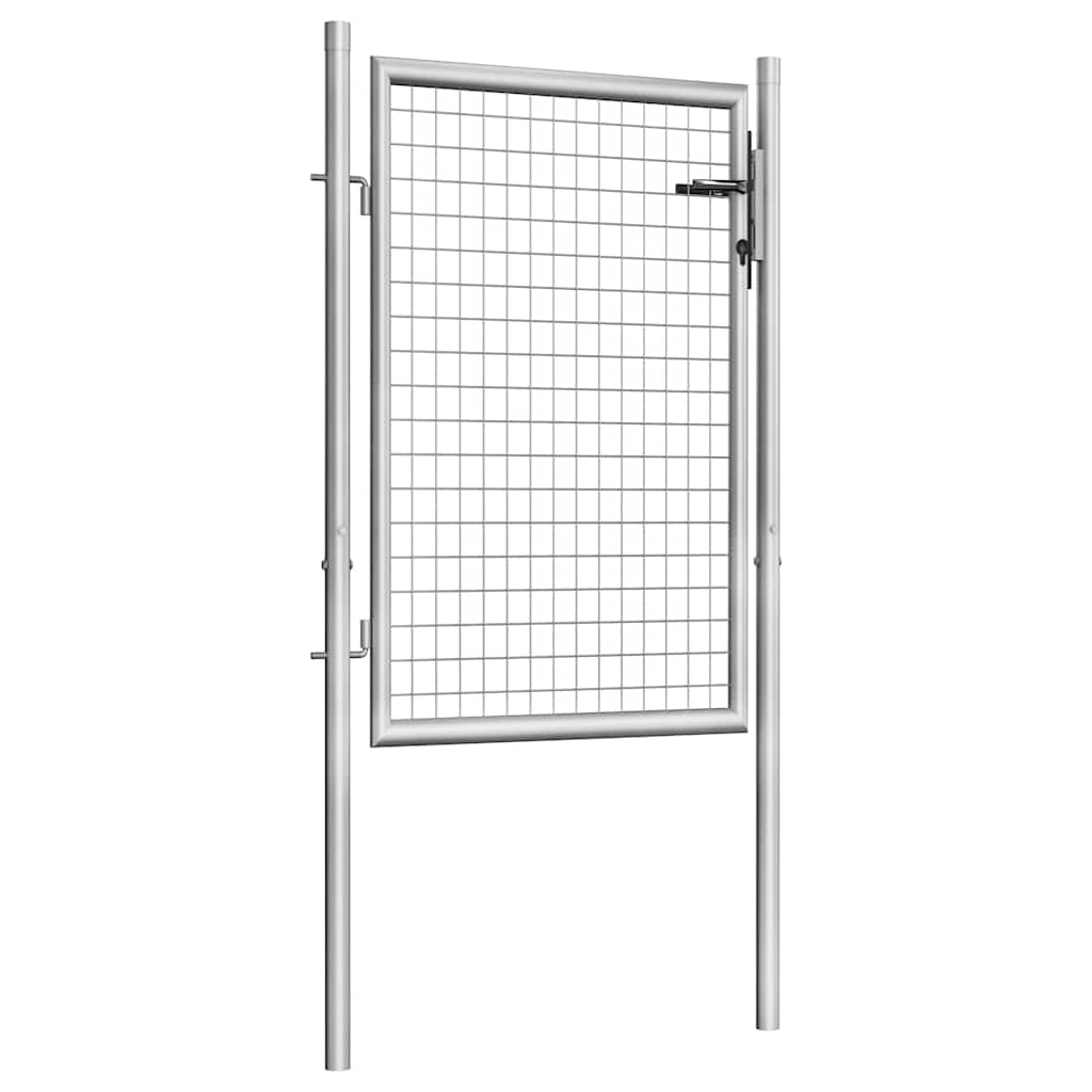 VidaXL Port 105x150 cm verzinkter Stahl silberfarben
