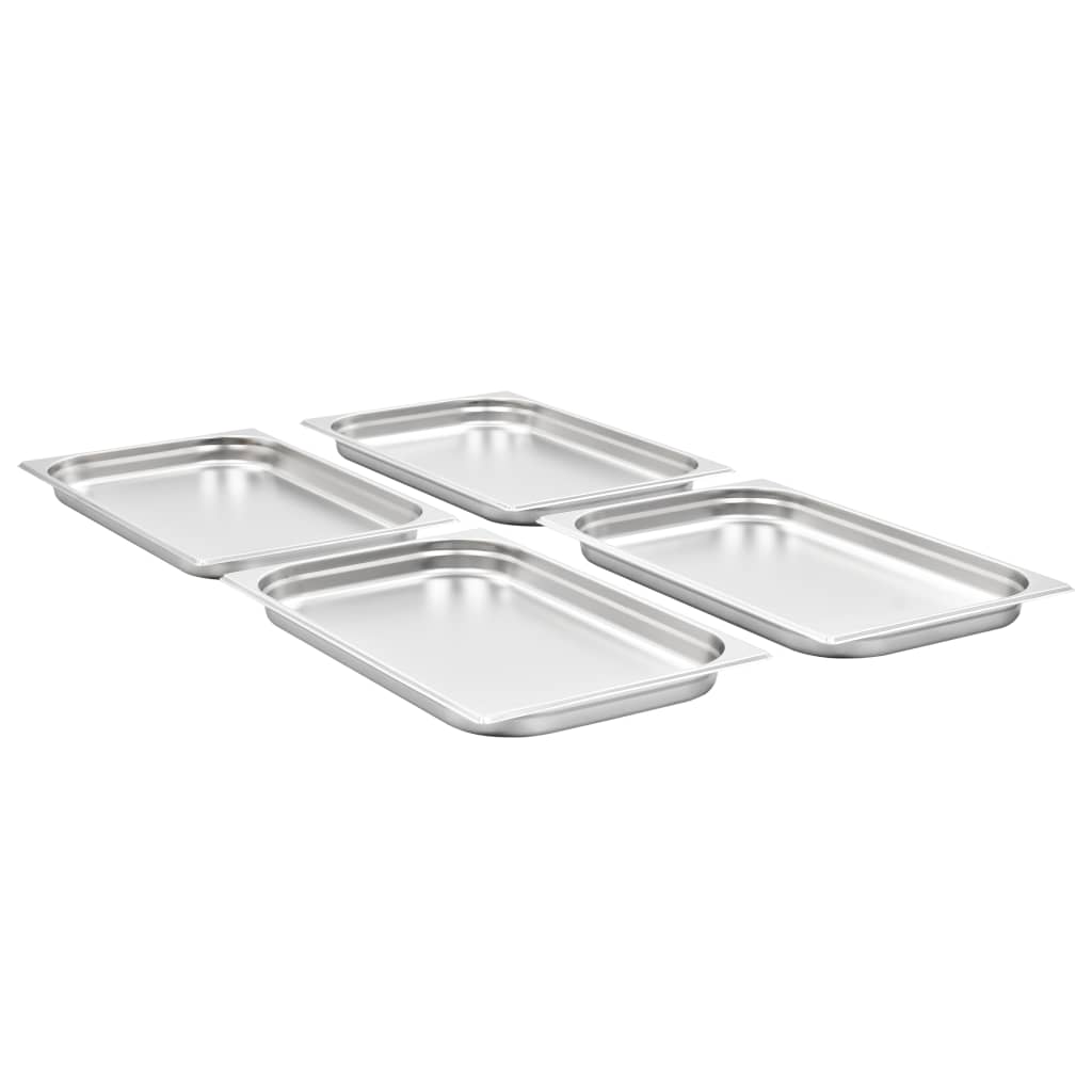 VidaXL Gastronorm-Behälter, 4 Stück, gn 1 1, 40 mm, Edelstahl