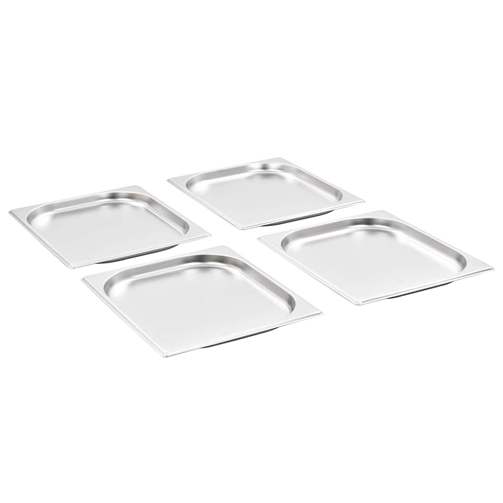 VIDAXL GASTRONOMIEBEHÄLTER 8-teilig GN 1 2 20 mm Edelstahl