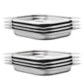 Vidaxl gastronormbakken 8 st gn 1 2 40 mm roestvrij staal
