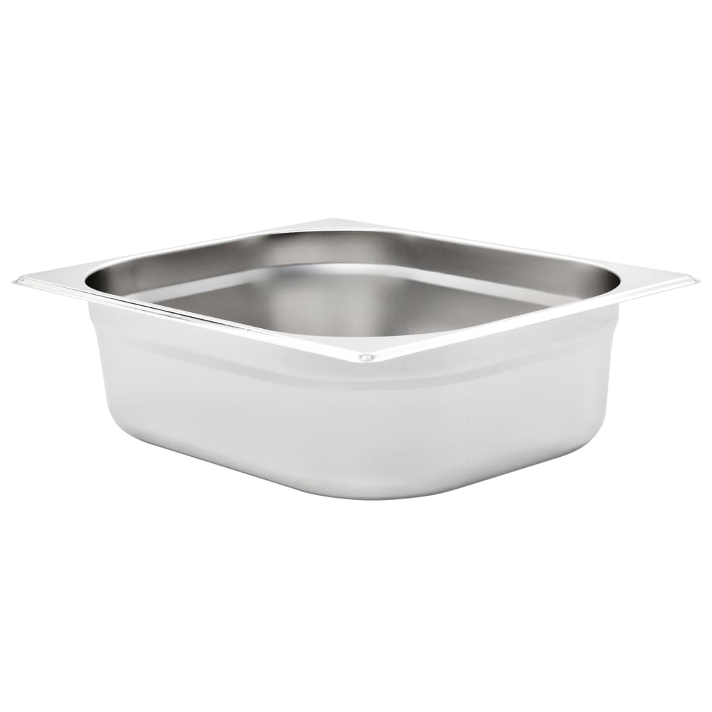 VidaXL Gastronorm-Behälter, 4 Stück, Größe 1, 2, 100 mm, Edelstahl
