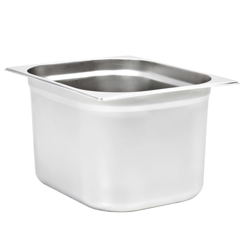 VidaXL Gastronorm-Behälter, 2 Stück, gn 1 2, 200 mm, Edelstahl