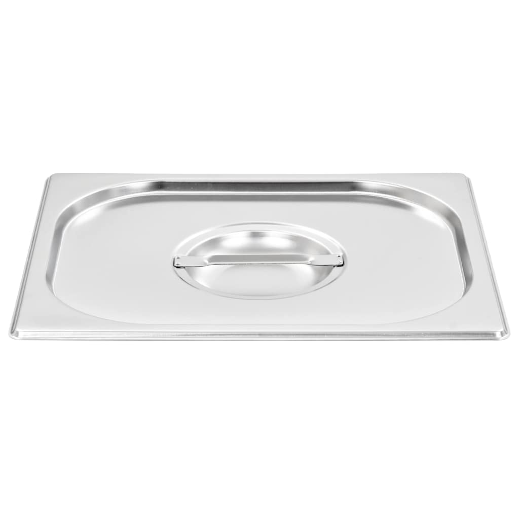 VidaXL Deckel, 2 Stück für GN 1/2 Schüsseln, Edelstahl