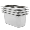 Vidaxl gastronormbakken 4 st gn 1 3 150 mm roestvrij staal