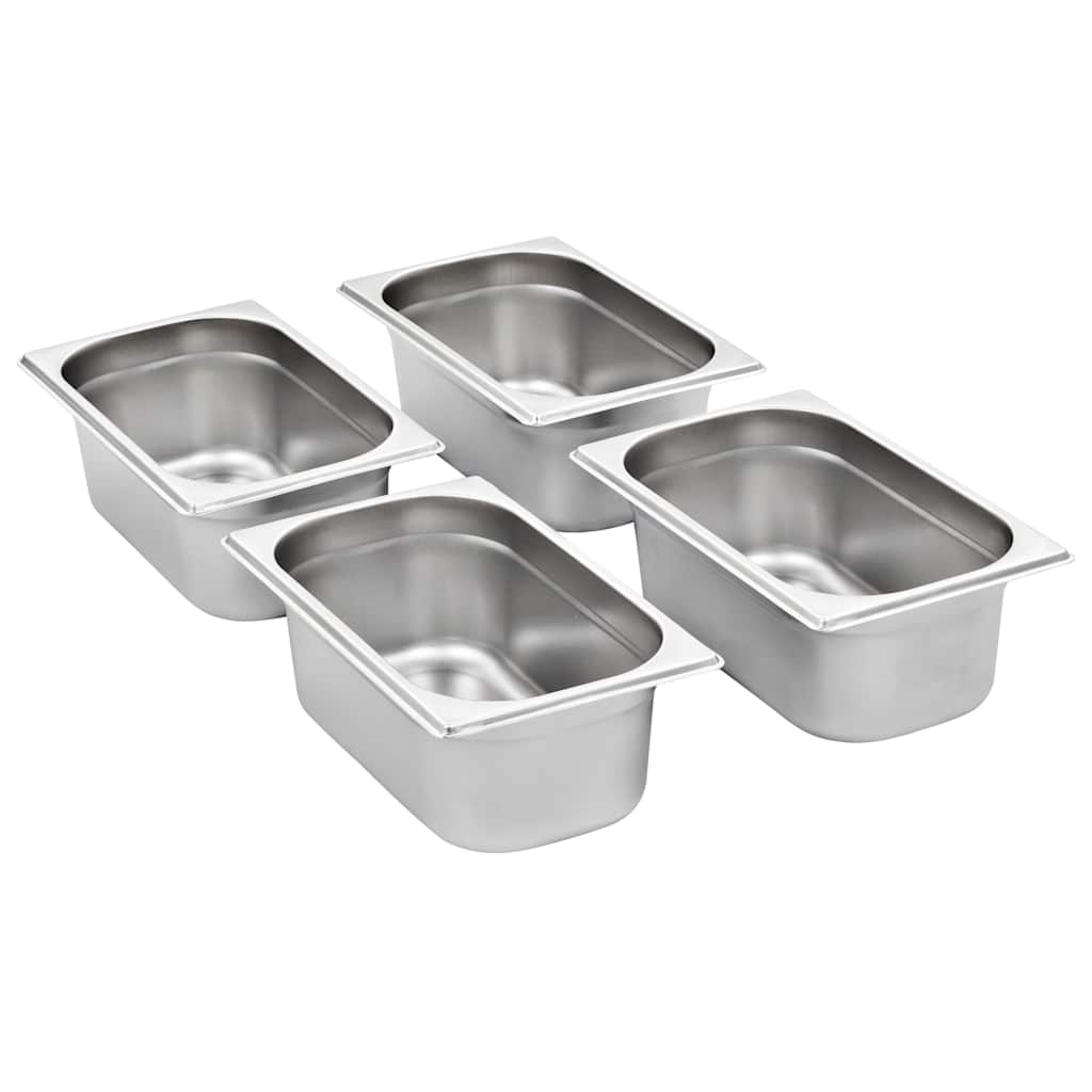 VidaXL Gastronorm-Behälter, 8 Stück, gn 1 4, 100 mm, Edelstahl