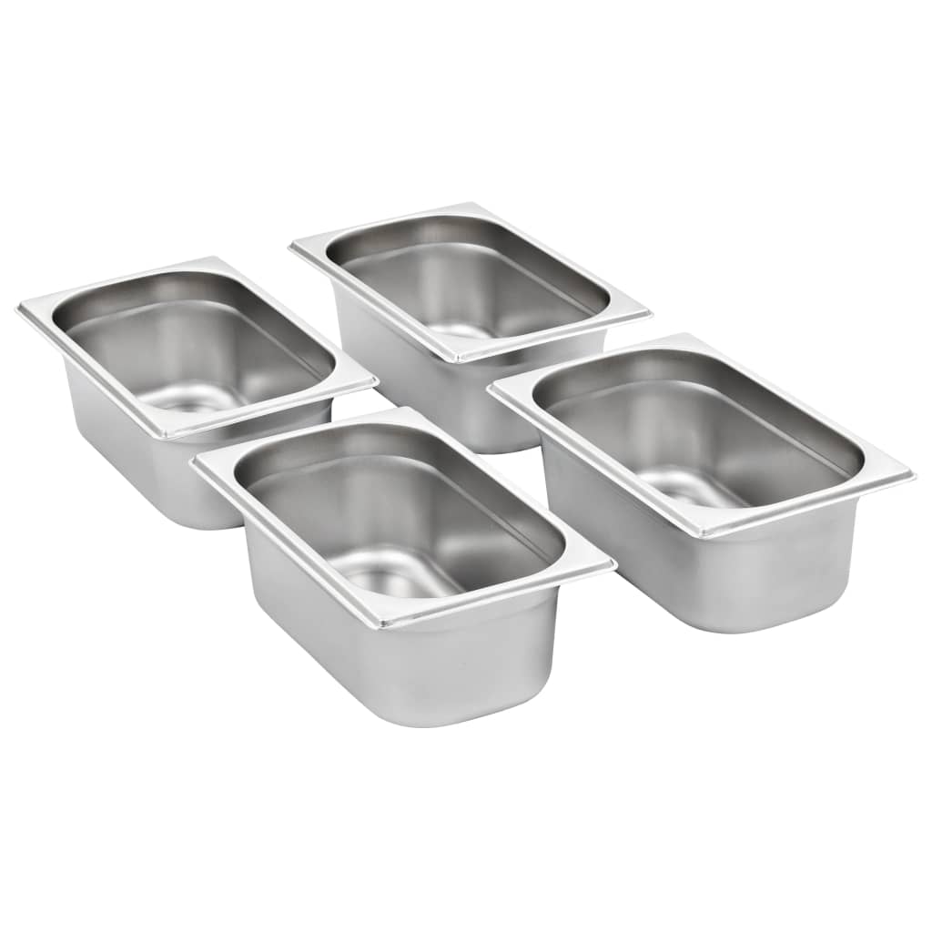 VidaXL Gastronorm-Behälter, 8 Stück, gn 1 4, 100 mm, Edelstahl