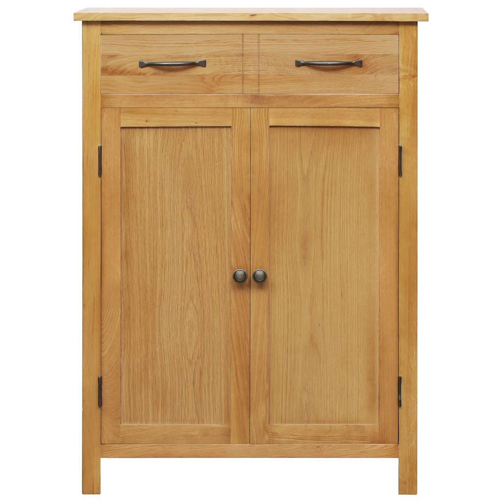 VIDAXL -Schuhschrank 76x37x105 cm Massive Eiche