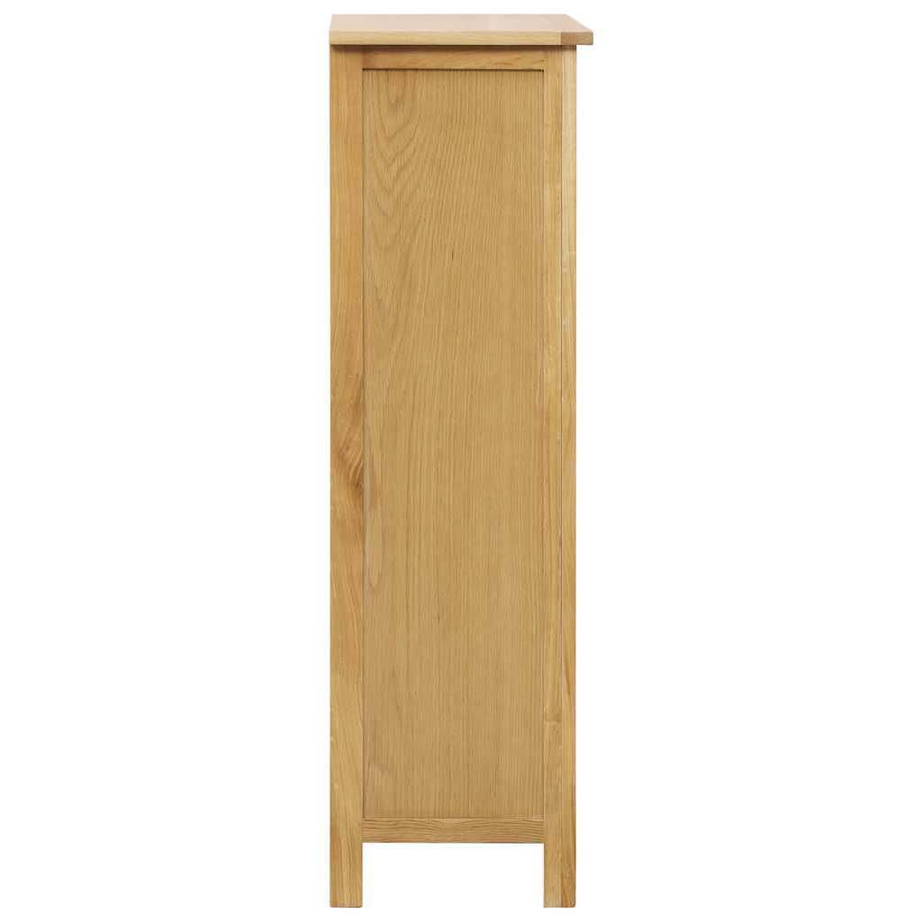 VIDAXL -Schuhschrank 76x37x105 cm Massive Eiche
