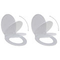 Vidaxl toiletbrillen met soft-close deksels 2 st kunststof wit