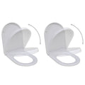 Vidaxl toiletbrillen met soft-close deksels 2 st kunststof wit