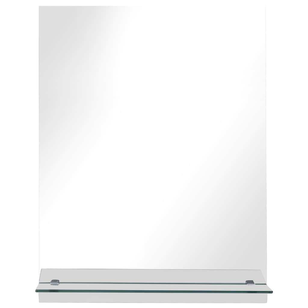 Vidaxl wandspiegel met schap 20x40 cm gehard glas