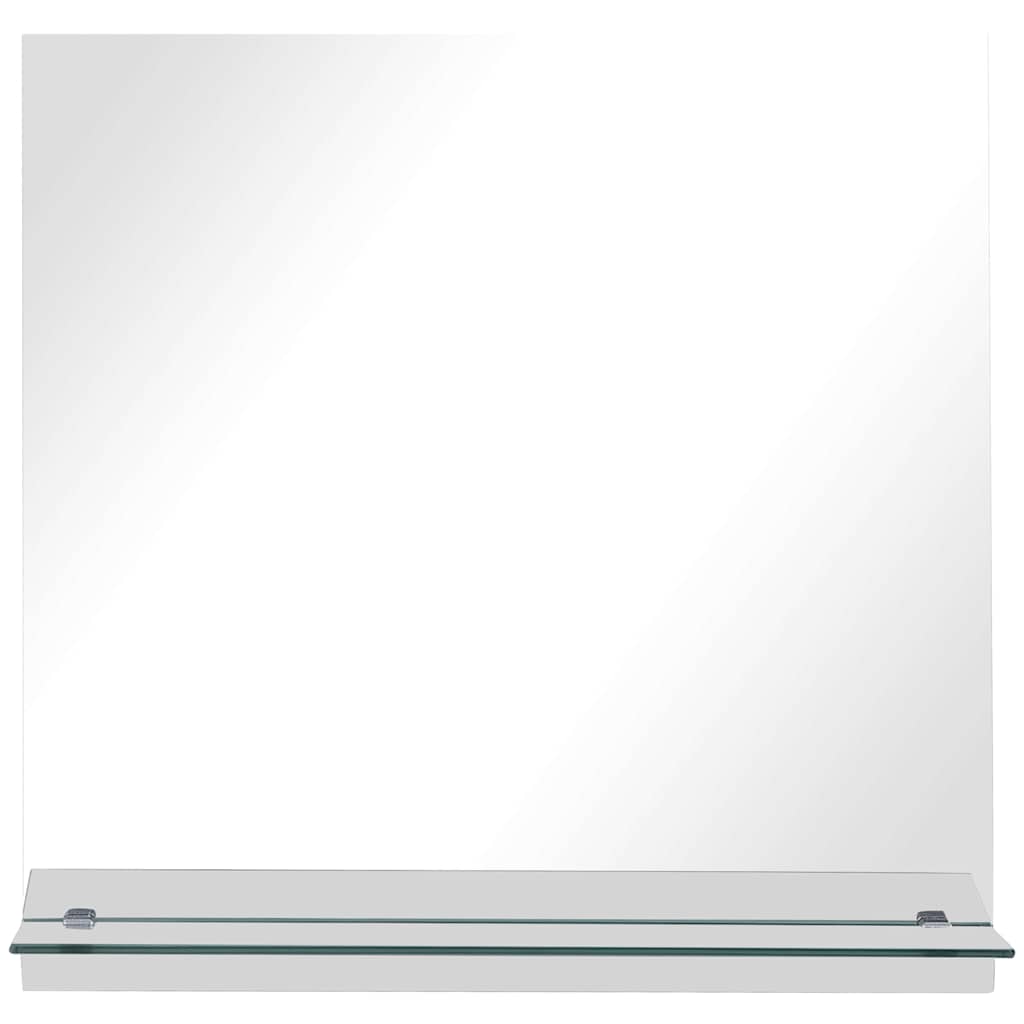 Vidaxl wandspiegel met schap 30x30 cm gehard glas