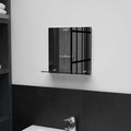 Vidaxl wandspiegel met schap 30x30 cm gehard glas