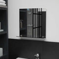 Vidaxl wandspiegel met schap 40x40 cm gehard glas