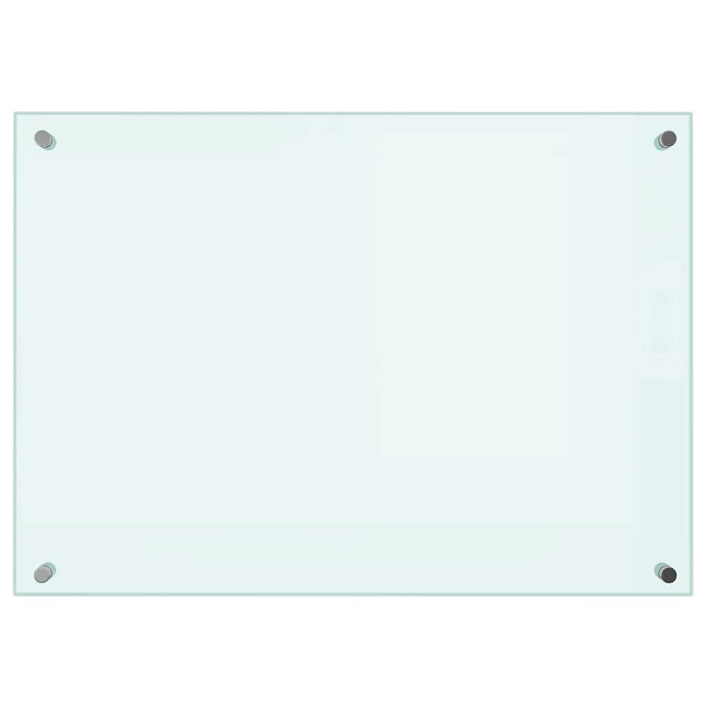 VIDAXL -Cheinsbildschirm Küche 70x50 cm gehärtetes Glas weiß