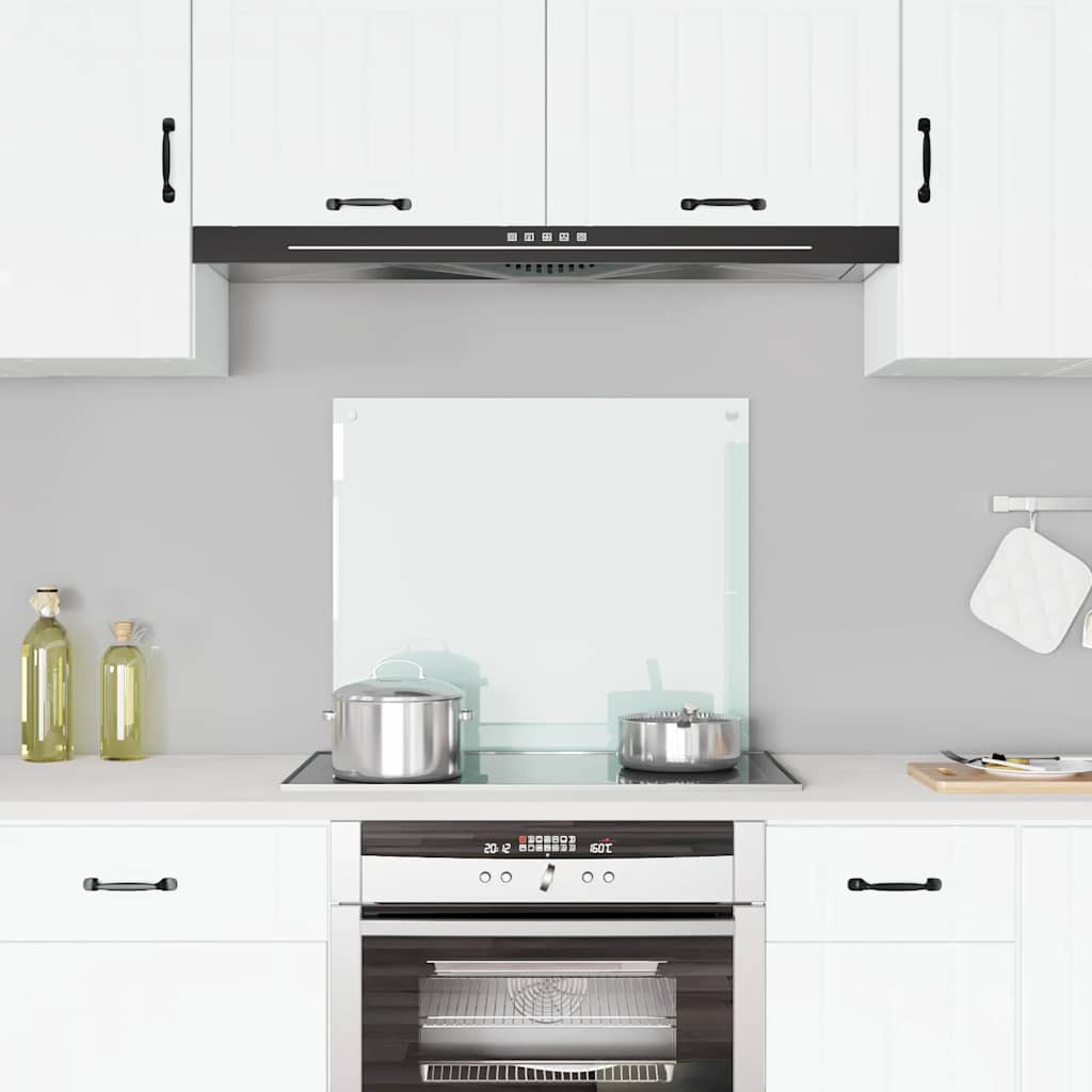 Vidaxl spatscherm keuken 70x60 cm gehard glas wit