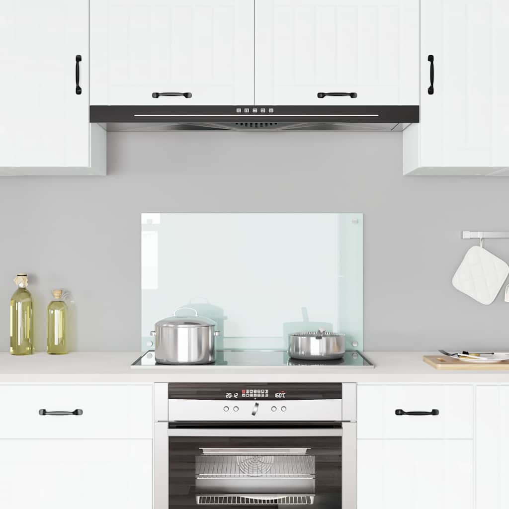 Vidaxl spatscherm keuken 80x50 cm gehard glas melkwit