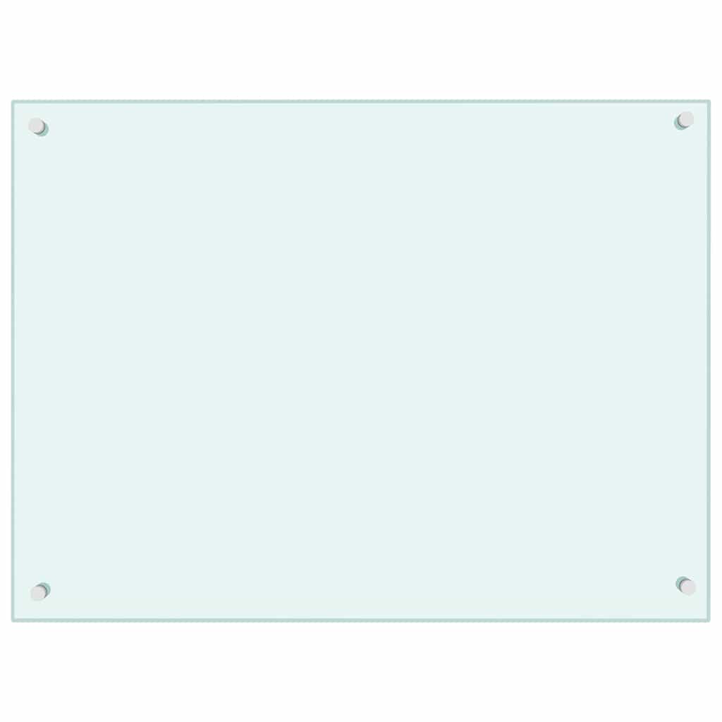 Vidaxl spatscherm keuken 80x60 cm gehard glas melkwit