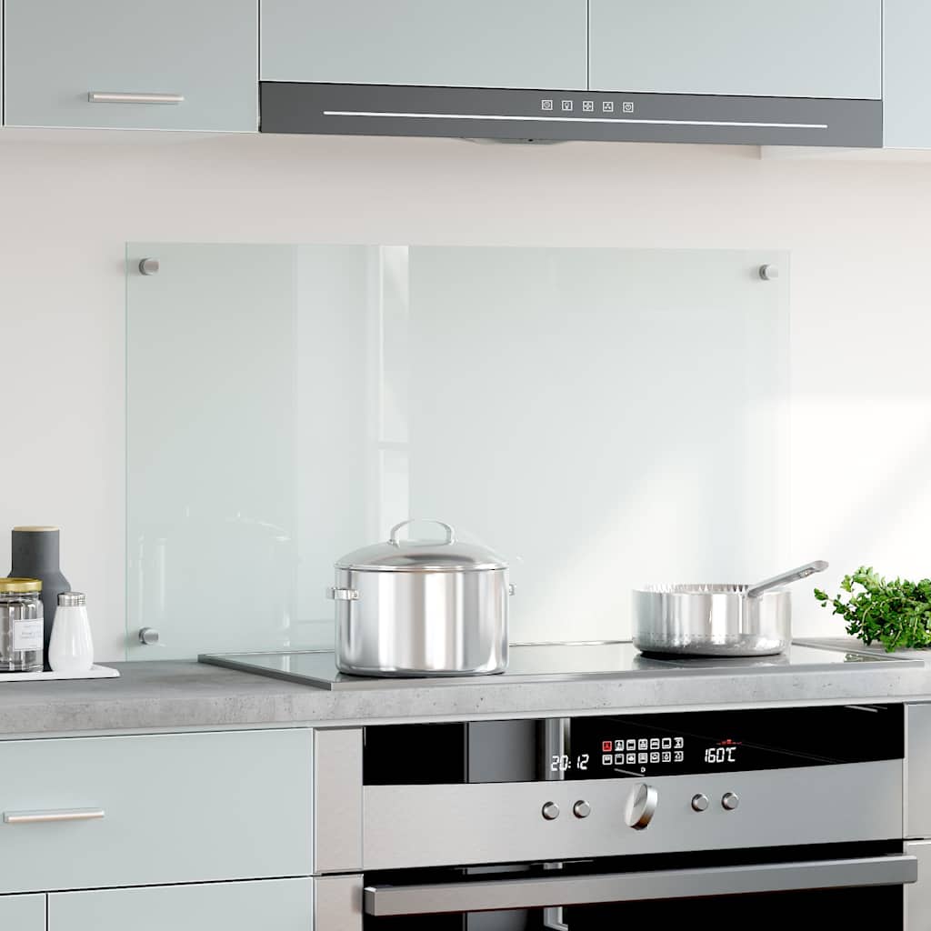 Vidaxl spatscherm keuken 90x50 cm gehard glas transparant