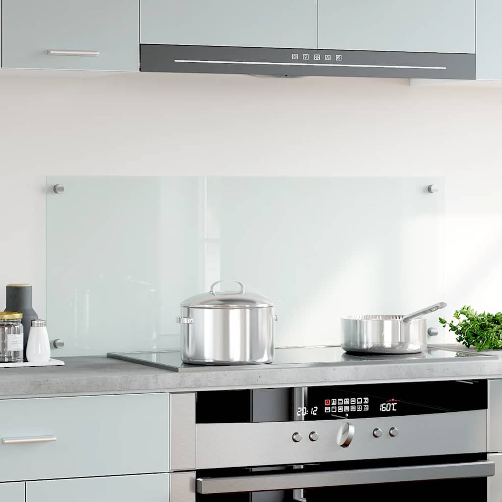 VIDAXL FRAGE SREBEN KITCHE 100x40 cm Teralglas transparent