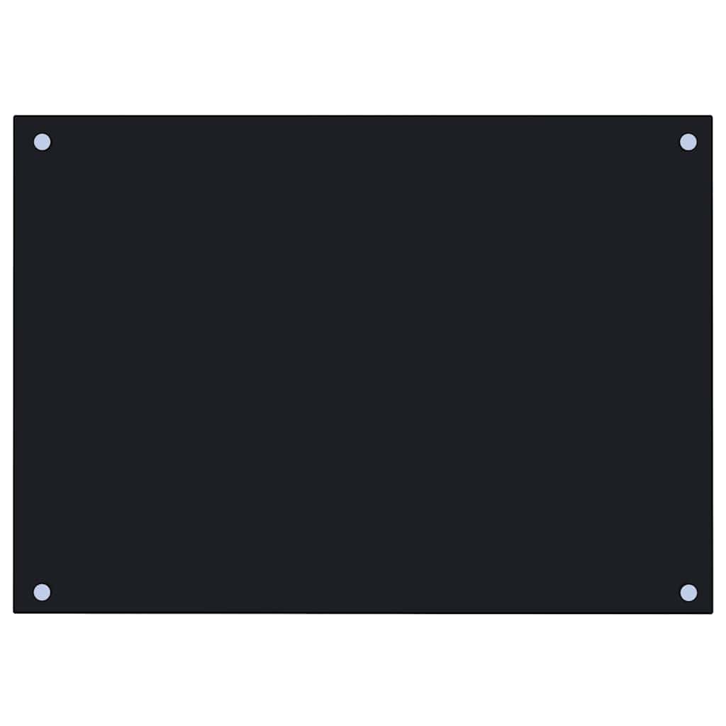 VIDAXL FRIADSEMINDE KÜCHE 70x50 cm Abschlussglas schwarz