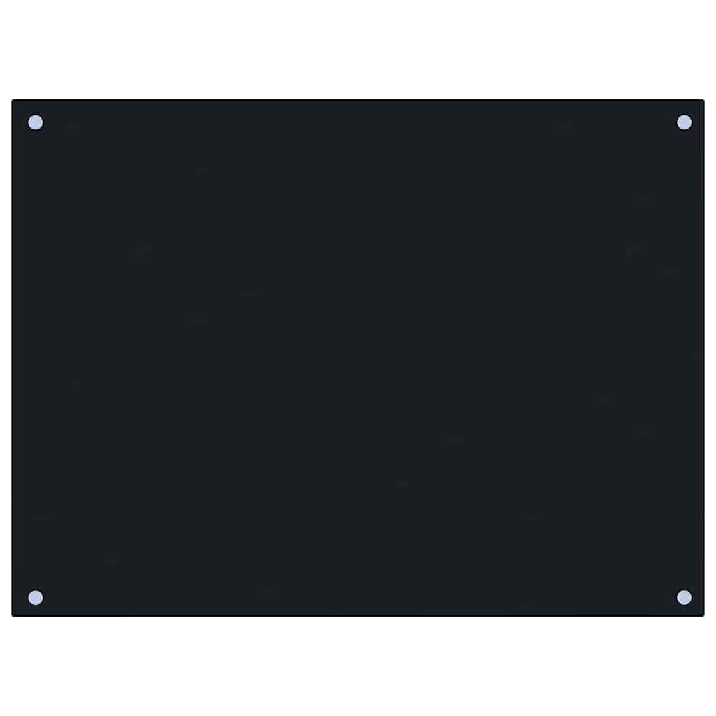 Vidaxl spatscherm keuken 80x60 cm gehard glas zwart