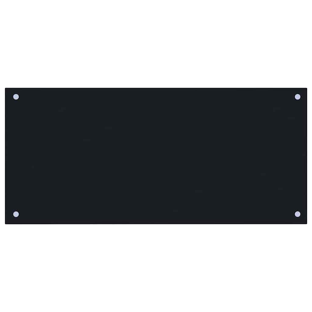 Vidaxl spatscherm keuken 90x40 cm gehard glas zwart