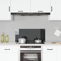 VIDAXL FRAGE SEMBLE KITCHE 90x40 cm gehärtetes schwarzes Glas