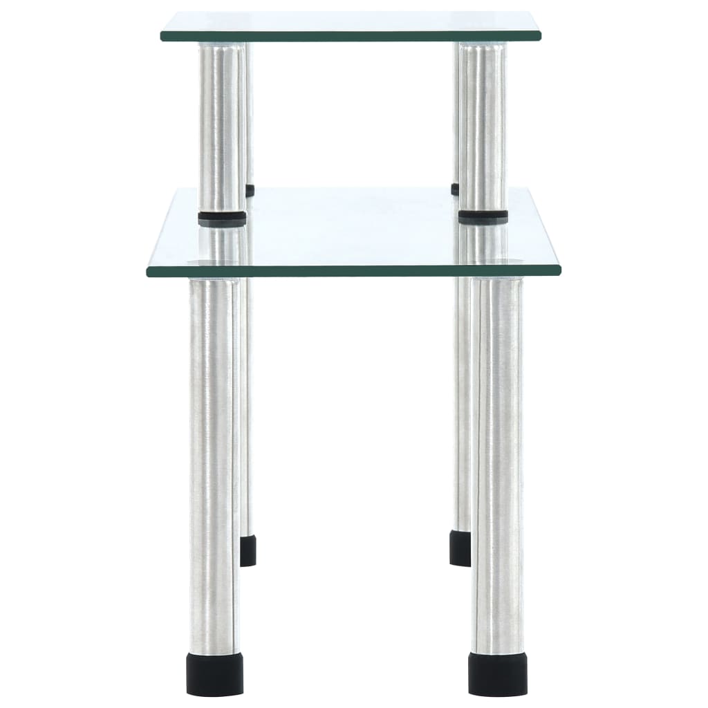 VidaXL Küchenregal 45x16x26 cm, gehärtetes Glas, transparent