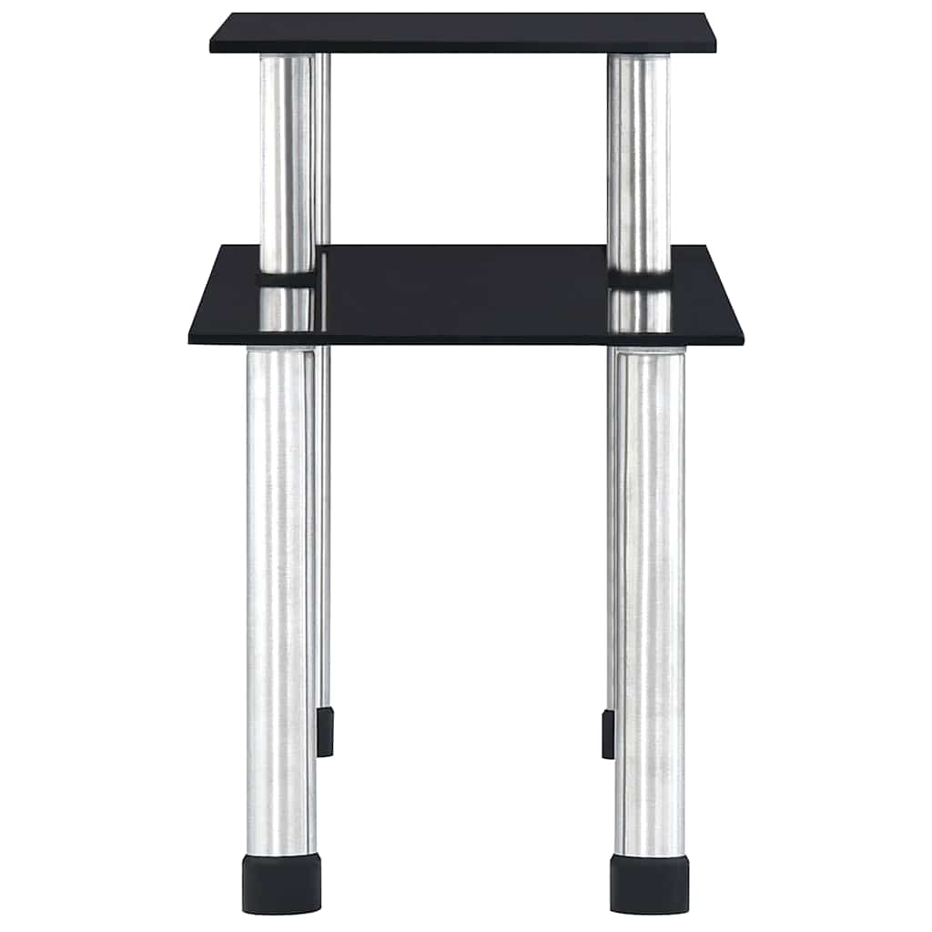 Vidaxl keukenschap 45x16x26 cm gehard glas zwart