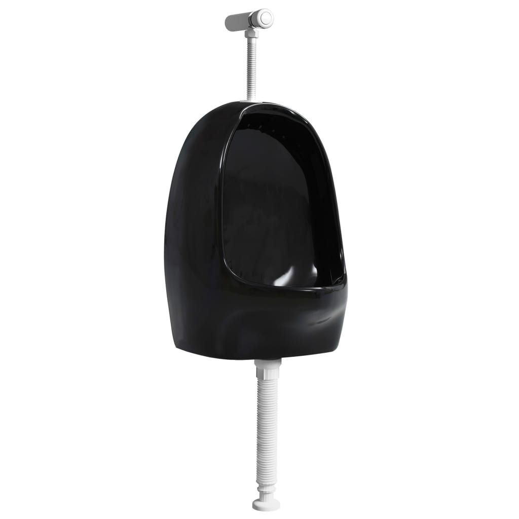Vidaxl Wandurinal mit belüfteter Keramik, schwarz