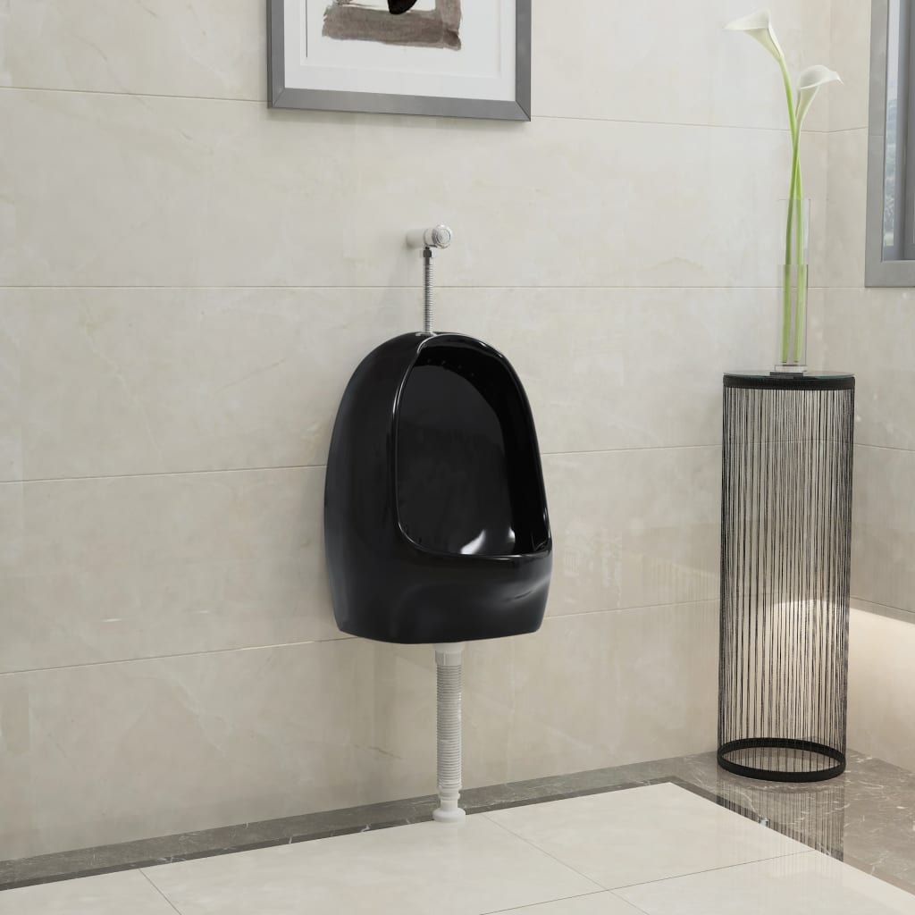 Vidaxl Wandurinal mit belüfteter Keramik, schwarz