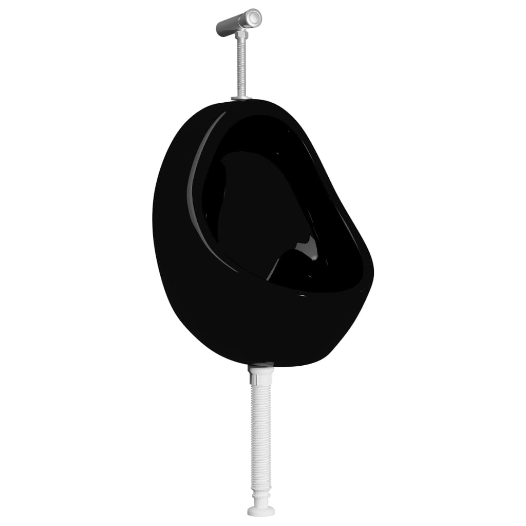 Vidaxl Wandurinal mit belüfteter Keramik, schwarz
