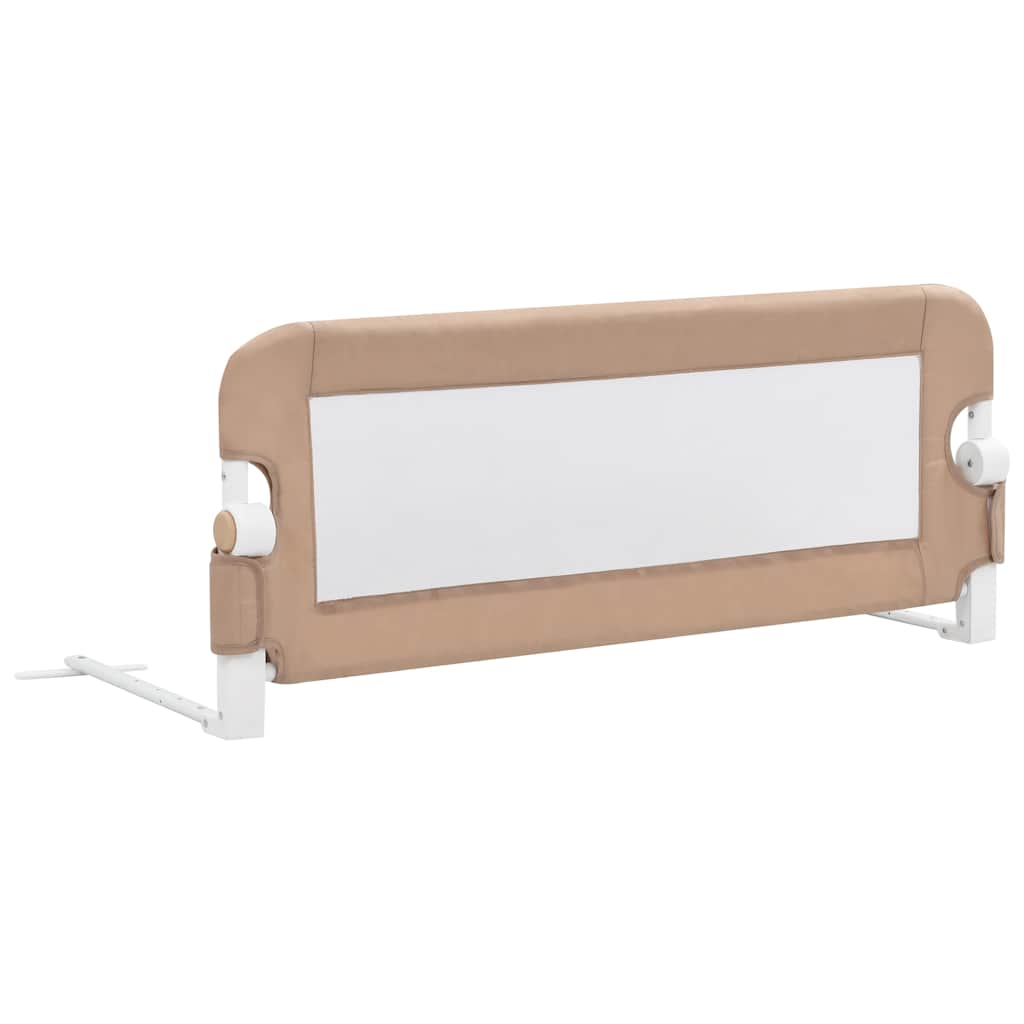 VidaXL Bettgitter für Kleinkinder, 102 x 42 cm, Polyester, taupe