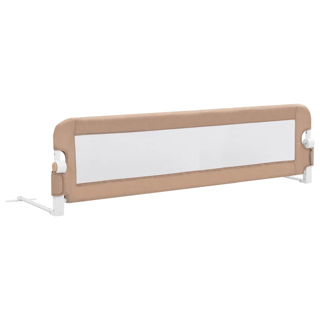 VidaXL Bettgitter für Kleinkinder, 150 x 42 cm, Polyester, taupe