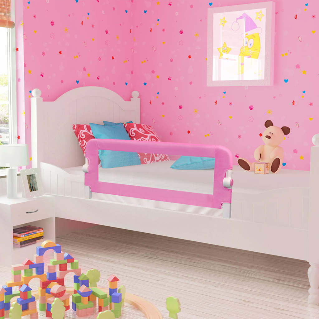 VidaXL Kinderbettgitter 120x42 cm Polyester Rosa